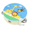 thumbnail image 2 of Tambourine For Kids Wooden Musical Instrument With Metal Easy Play Educational Percussion Toy For Young Musicians School Family Performance Clear Sound, 2 of 2