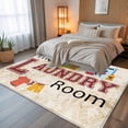 thumbnail image 5 of 6x9 Area Rugs, Laundry Room Non-Skid Rubber Backing Large Rectangle Rugs - Living Room Bedroom Home Office, Rustic Farmhouse Washing Machine Clothes Indoor Floor Mat Carpets Washable Rug, 5 of 9