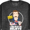thumbnail image 3 of Ted Lasso - British Soccer - I Believe in Believe - Men's Crew Neck Fleece Pullover, 3 of 5