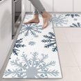 thumbnail image 2 of Kitchen Rugs Sets Of 2,Blue Christmas Snowflake Pattern Anti Fatigue Kitchen Mat Rugs Non Slip Washable,Decorative Kitchen Floor Mats for Kitchen,Sink,Laundry,17"X47", 2 of 5
