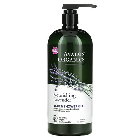 Avalon Organics Nourishing Lavender Bath & Shower Gel, 32 Fl Oz