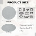 thumbnail image 2 of Uxcell 4 Pcs Trivets for Hot Dishes, 8 Inch Cotton Potholders for Hot Pots and Pans Cotton Rope Woven Trivet Heat Resistant for Kitchen Table Countertop, Gray, 2 of 6