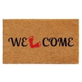 thumbnail image 1 of Calloway Mills 102581729 17 x 29 in. Welcome Feet Rectangular Doormat - Natural, Black & Red, 1 of 1