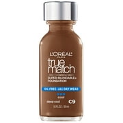 L'Oreal Paris True Match Super Blendable Liquid Foundation Makeup, C9 Deep Cool, 1 fl oz - Old Version