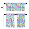 thumbnail image 4 of LALILO Kitchen Curtains and Valances Set of 3 36" Watercolor Window Treatment Tiers for Window Decor, 4 of 5