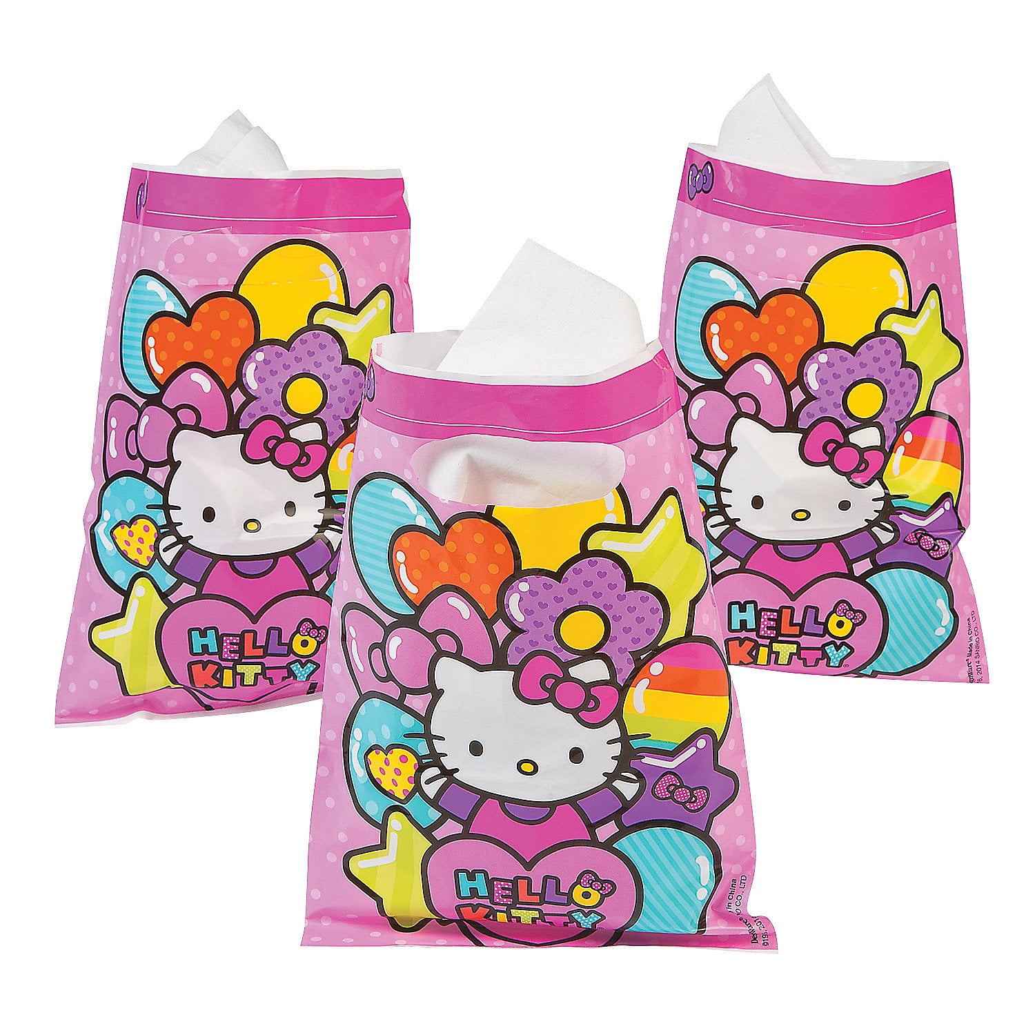 Hello Kitty Rainbow Treat Bags (8Pc) Party Supplies 8 Pieces