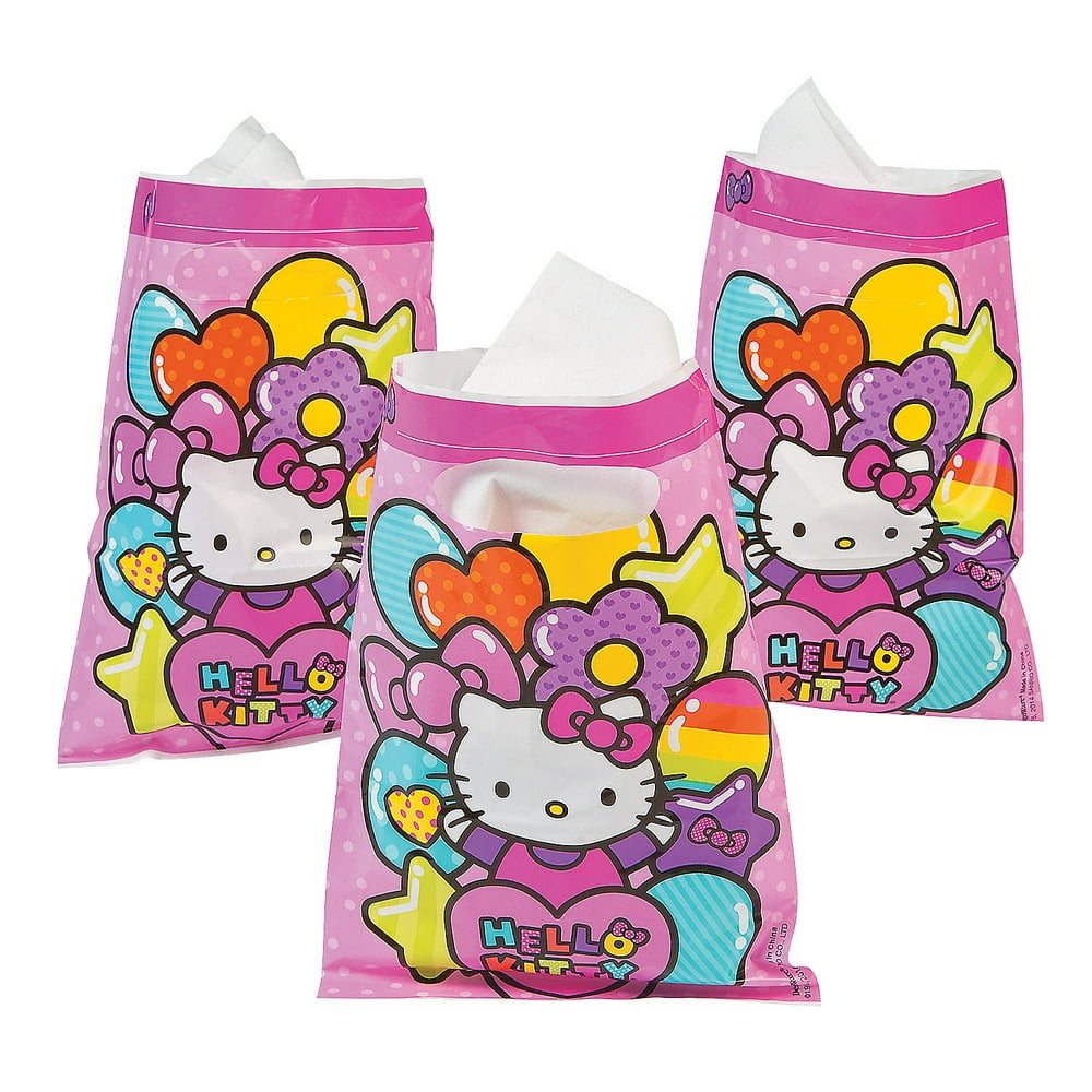 Hello Kitty Rainbow Treat Bags (8Pc) Party Supplies 8 Pieces