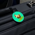 thumbnail image 5 of Chicken in Profile Round Luggage ID Tag Card Suitcase Carry-On, 5 of 7