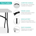 thumbnail image 5 of Best Choice Products 6ft Plastic Folding Table, Indoor Outdoor Heavy Duty Portable w/ Handle, Lock - Light Gray, 5 of 8