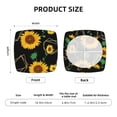 thumbnail image 6 of Easygdp Sunflowers3 Square Chair Cushion Cover Stretch Chair Seat Covers Removable Washable for Hotel, Bedroom, Office, 6 of 9
