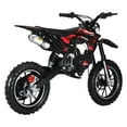 thumbnail image 3 of Kolpty Dirt Bike, Mini Kid Dirt Bike, 49CC 2-Stroke Gas Powered Motorcycle with Off-Rode Tire, Front Rear Disc Brakes, Shock Absorption Pocket Motorbike, Up to 25 Mph, Max Load 330 LBS, 3 of 8