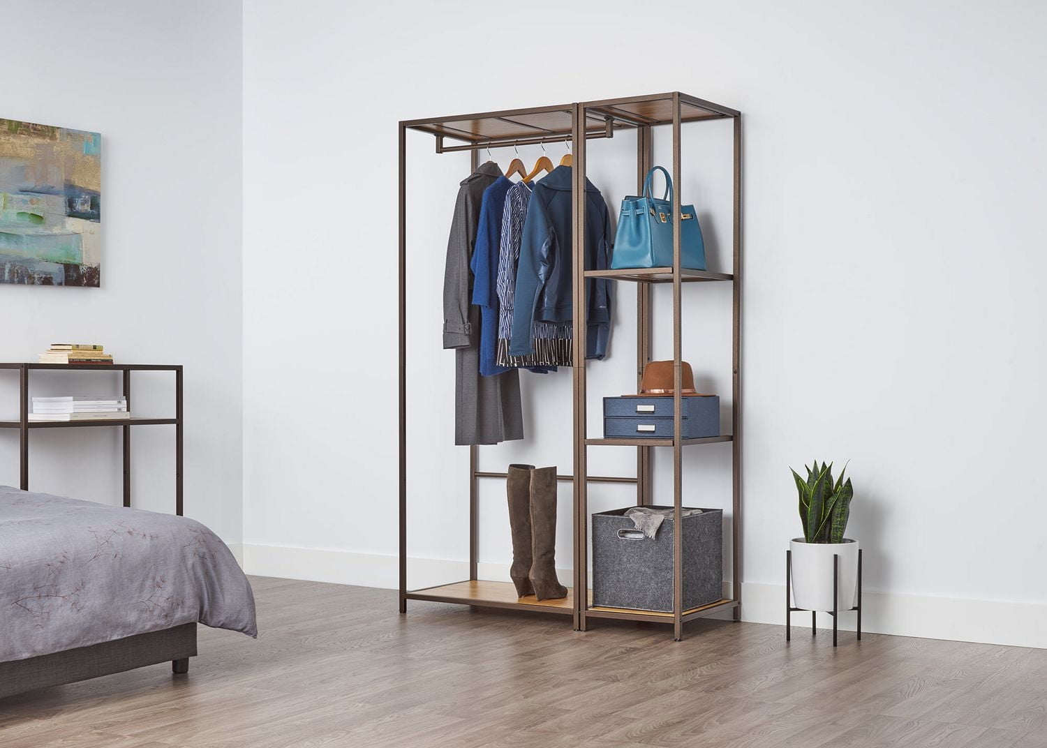 TRINITY Modular Bamboo Closet Organizer | 2-Piece Set