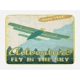 thumbnail image 1 of Vintage Bath Mat, Old School Plane in the Sky Trees Sixties Propeller Engine Historical Flight Murky, Non-Slip Plush Mat Bathroom Kitchen Laundry Room Decor, 29.5 X 17.5 Inches, Multicolor, Ambesonne, 1 of 2