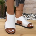 thumbnail image 5 of QNANSPI Women's Wedge Heel Shoes, Summer Casual Footwear for Women, Women Low Heel Bohemian Style Strappy Flat Heel Footwear For Beach Casual Summer Shoes, 5 of 6