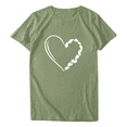 thumbnail image 2 of Cozyfort Shirts for Women Graphic Tees Heart or Butterfly Print Women's T-Shirt Short Sleeve Crewneck for Summer T Shirts for Women Oversized, 2 of 5
