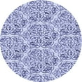 thumbnail image 1 of Ahgly Tapis Rond Lavable en Machine Intérieur Transitionnel Bleu Ardoise, 3 Pieds Rond, 1 of 7