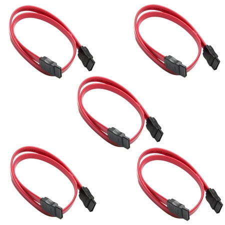 5-pack 7-pin SATA Male to SATA Serial ATA Data Cable for HDD Hard Drive (Best Sata Cable Brand)