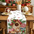 thumbnail image 2 of Christmas Pine Candy Table Runner 13x48in Non-Slip Cotton Linen Table Runners, Bird's Nest Dresser Scarves TableRunner for Dinner Kitchen Dining Wedding Party, 2 of 9