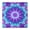 Purple Blue Tie, variant on Rainbow Tie Dye Mandala Pattern Square Fitted Tablecloth with Elastic Edge,Square Table Cover,Washable Elastic Table Cover for Home Kitchen Party Decor 34"x34"