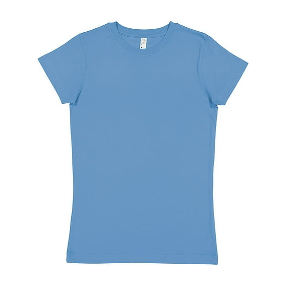 LAT B50338267 Women Fitted Fine Jersey T-Shirt, Carolina Blue - 2XL