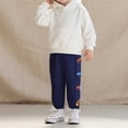 thumbnail image 2 of CONROSES Boys Baggy Sweatpants Wide Leg Sweat Pant for Child Cartoon Embroidery Elastic Waist Drawstring Cozy Jogger Pants with Pockets, 2 of 9