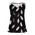 thumbnail image 4 of LEBONYARD Womens Tank Tops Plus Size,Women's Casual Summer Printed V-Neck Sleeveless Tanks Top Black XL, 4 of 5