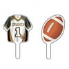 Football Party Shirt and Ball Cupcake Picks