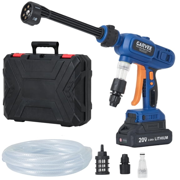 Garvee Portable 1300 PSI Wireless Pressure Washer, 3.2 lbs Lightweight Handheld Power Washer for Car Washing, Outdoor Cleaning & Patio Rinse