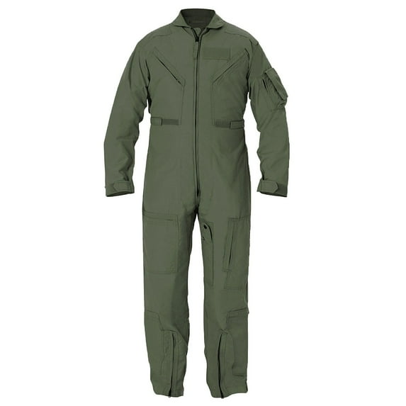 GI CWU 66P Nomex Chemical Protective Coverall, First Quality Coveralls for Carpenters, Painters, Mechanics, Sage, Made in USA
