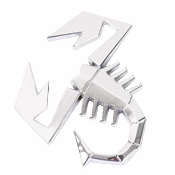 3D Metal Silver Scorpion Car Sticker Truck Auto Decor Badge Emblem Logo