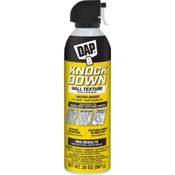 DAP 50020 20 oz Knockdown Water Base Spray Texture, White