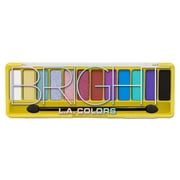 L.A. COLORS Eyeshadow, Color Vibe 12 Color Palette, Bright, 0.30 fl oz