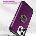 thumbnail image 6 of Decase for Apple iPhone 11,iPhone 11 Rugged Case with 360° Magnetic Ring Holder,Military Grade Double Layer Protector [TPU & PC] Shockproof Invisible Kickstand Phone Cover Case - Purple, 6 of 7