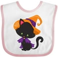 thumbnail image 3 of Inktastic Halloween Cat, Cute Cat, Black Cat, Witch Hat Boys or Girls Baby Bib, 3 of 4