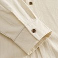 thumbnail image 4 of Ccpelsie Button Up Long Sleeve Shirts for Men Big and Tall Lightweight Mens Dress Solid Color Shirts(A01-Khaki,L), 4 of 9