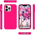 thumbnail image 6 of Compatible with iPhone 13 Pro Case, Liquid Silicone Soft Gel Rubber iPhone 13 Pro Phone Case Slim Fit Cover with Microfiber Lining Protective Phone Cases for iPhone 13 Pro 6.1 inch, Hot Pink, 6 of 15