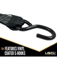 thumbnail image 3 of 2" x 10' Stainless Steel Ratchet & Black Strap w/ Vinyl Coated S-Hook 2 Pack, 3 of 7
