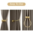 thumbnail image 2 of 4 Pieces Magnetic Curtain Tiebacks Clips Rope Curtain Holder Buckles Curtain Weaving Holder Buckles with Strong Durable Magnet for Window Decoration (Grey) EU patent 007971841-0001, 2 of 5