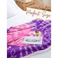 thumbnail image 6 of Godmother Gifts Sherpa Plush Blankets, Fairy God mom Proposal Gift for Women, Friends, Sister (50"x 60"), Fuzzy Soft Bed Flannel Blankets for Christmas, Mother''s Day- Purple Heart (Thick Version), 6 of 6