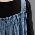 thumbnail image 4 of Elainilye Fashion Womens Dresses Casual Denim Dress Leisure Retro Loose Strap Dress Vacation Dresses for Women,Blue, 4 of 8