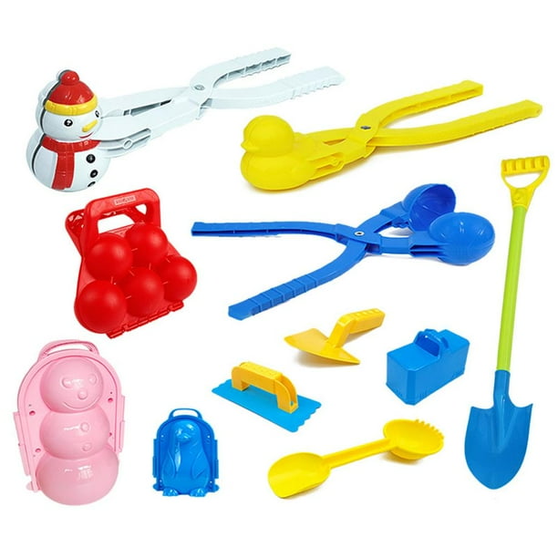 11Pcs Snowball Making Toys Kit Snow Toys Snowball Clip Snow Shovel for Kids Adults Winter