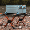 thumbnail image 3 of Folding Cooler Stand Cooler Holder with Adjustable Leg, Portable Box Stand,Anti-Slip Ice Box Holder for Camping Hiking, 3 of 6