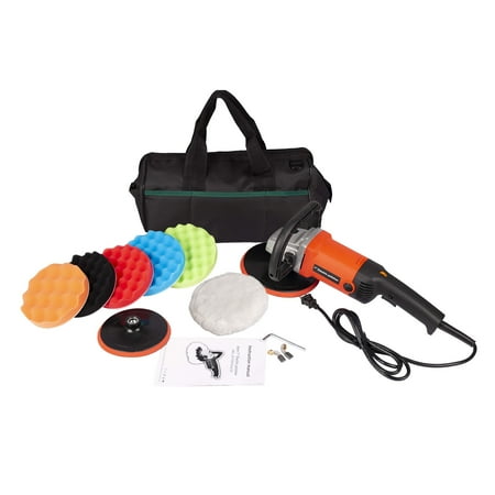 

Buffer polisher Rotary Polisher Sander Car Polishing Machine 10-Amp Electric 7” Pad with Accessory Kit 6 Variable Speeds to Buff Polish Smooth and Finish –Ideal for Cars Boats