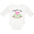 thumbnail image 3 of Inktastic Papa's Girl Heart Flowers Girls Long Sleeve Baby Bodysuit, 3 of 5