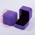 thumbnail image 2 of 3 Pack Velvet Ring Boxes, Earring Pendant Jewelry Case, Ring Earrings Gift Boxes, Jewelry Display (Purple, Ring Box), 2 of 4