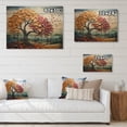 thumbnail image 4 of Designart "Seasonal Mosaic Maple Trees II" Floral Print on Natural Pine Wood, 4 of 5
