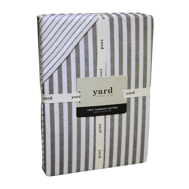 The Linen Yard Hebden Melange Stripe Duvet Cover Set