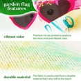 thumbnail image 4 of G128 Combo Pack: Garden Flag Stand Black 36 in x 16 in & Garden Flag Summer Decoration Peace Sign Flamingo 12"x18" Double-Sided Blockout Fabric, 4 of 10