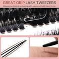 thumbnail image 4 of Lash Applicator Tool with Comb, Curved Eyelash Tweezers for Precision Placement and Application, Stainless Steel Lash Tool for DIY Eyelash Extensions, Individual Clusters, 4 of 7