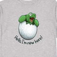 thumbnail image 4 of Inktastic Hello, I'm New Here Cute Baby Turtle Boys or Girls Long Sleeve Toddler T-Shirt, 4 of 5